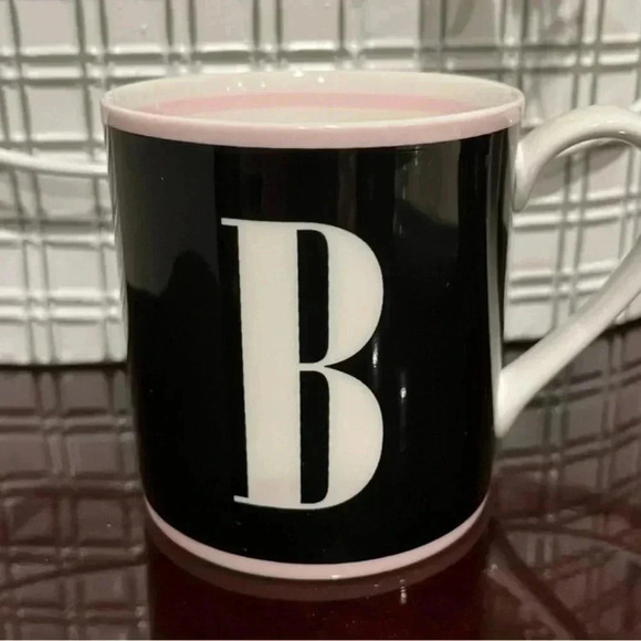 Kate Spade Lenox To the Letter Black & Pink
Striped "B" Mug 12 oz Cup - Picture 1 of 6